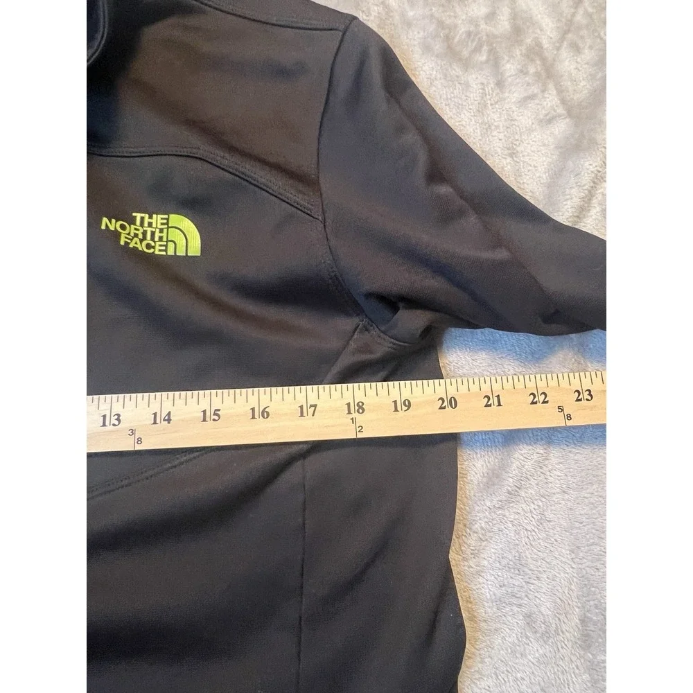 The North Face Mens Jacket Medium Black Green Full Zip Softshell
